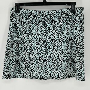 TRANQUILITY BY COLORADO CLOTHING SKORT BLK FLORAL‎ NWOT FLATTERING COMFY STRETCH